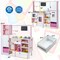 Costway 2-in-1 Kids Kitchen & Market with Realistic Light & Sound 82 Accessories Included